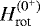 Mathematical equation: $H_{\textrm{rot}}^{(0^+)}$