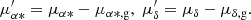 $$ \begin{aligned} \mu ^{\prime }_{\alpha *} = \mu _{\alpha *} - \mu _{\alpha *,\mathrm{g}}, \; \mu ^{\prime }_{\delta } = \mu _{\delta } - \mu _{\delta ,\mathrm{g}}. \end{aligned} $$