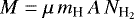 $M = \mu\, m_{\textrm{H}}\, A\, N_{\textrm{H}_2}$