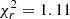$ \chi^2_r=1.11 $