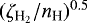 Mathematical equation: $(\zeta_{{{\textrm{H}_2}}}/{n_{\textrm{H}}}){}^{0.5}$