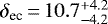 Mathematical equation: $\delta_{\textrm{ec}}\,{=}\,10.7^{+4.2}_{{-}4.2}$