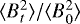 Mathematical equation: $\langle B_t^2 \rangle / \langle B_0^2 \rangle$