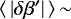 Mathematical equation: $\langle\,\left|\delta \beta\prime\right|\,\rangle\,{\sim}\,$