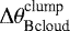 Mathematical equation: $\Delta\theta^{\textrm{clump}}_{\textrm{Bcloud}}$