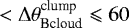 Mathematical equation: $<\Delta\theta^{\textrm{clump}}_{\textrm{Bcloud}}\leqslant60$