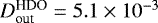 Mathematical equation: $D^{\textrm{HDO}}_{\textrm{out}}=5.1\times10^{-3}$