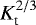 Mathematical equation: $K_{\textrm{t}}^{2/3}$