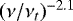 Mathematical equation: $(\nu/\nu_{t}){}^{-2.1}$