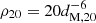 Mathematical equation: $ \rho_{20} = 20d_\mathrm{M,20}^{-6} $