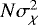 Mathematical equation: $N\sigma_{\chi}^2$