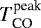 Mathematical equation: $T_{\textrm{CO}}^{\textrm{peak}}$