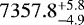 Mathematical equation: $7357.8^{+5.8}_{-4.9}$