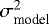 Mathematical equation: $\sigma_{\textrm{model}}^2$