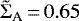 Mathematical equation: ${\tilde \Sigma_{\textrm{A}}}\,{=}\,0.65$