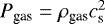 Mathematical equation: $P_{\textrm{gas}} = \rho_{\textrm{gas}} c_{\textrm{s}}^{2}$