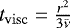 Mathematical equation: $t_{\rm{visc}} = \frac{r^{2}}{3\bar{\nu}}$