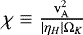 Mathematical equation: $\chi \equiv \frac{\rm{v}_{A}^{2}}{|\eta_{H}|\Omega_K}$