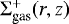 Mathematical equation: $\Sigma_{\textrm{gas}}^{+}(r,z)$