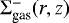 Mathematical equation: $\Sigma_{\textrm{gas}}^{-}(r,z)$