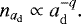 Mathematical equation: \begin{equation*} n_{{a_{\mathrm{d}}}} \propto a_{\mathrm{d}}^{-q}. \end{equation*}