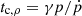 Mathematical equation: $ t_{\mathrm{c,\rho}} = \gamma p/\dot{p} $