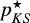 Mathematical equation: $p_{KS}^{\star}$
