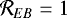Mathematical equation: $\mathcal{R}_{EB} = 1$