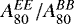 Mathematical equation: $A_{80}^{EE}/A_{80}^{BB}$