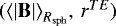 Mathematical equation: $(\left< |\mathbf{B}| \right>_{R_{\rm{sph}}}\!,\, r^{TE})$
