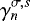Mathematical equation: $\gamma_n^{\sigma,s}$