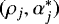 Mathematical equation: $(\rho_j, \alpha^*_j)$