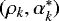 Mathematical equation: $(\rho_k, \alpha^*_k)$