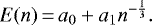 Mathematical equation: \begin{equation*}\centeringE(n)\,{=}\, a_{0} + a_{1}n^{-\frac{1}{3}}.\end{equation*}