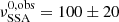 Mathematical equation: $ \nu^{0,\mathrm{obs}}_{\mathrm{SSA}} = 100 \pm 20 $