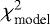 Mathematical equation: $\chi^2_{\textrm{model}}$