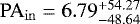 Mathematical equation: $\mathrm{PA}_{\mathrm{in}}=6.79^{+54.27}_{-48.64}$
