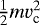 Mathematical equation: $\frac{1}{2}mv_{\textrm{c}}^2$