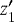 Mathematical equation: $z_1^{\prime}$