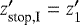 Mathematical equation: $z_{\textrm{stop,I}}^{\prime} = z_1^{\prime}$