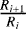 Mathematical equation: $\frac{R_{i+1}}{R_i}$