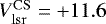 Mathematical equation: $V_{\rm{lsr}}^{\rm{CS}}={+}11.6$