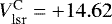 Mathematical equation: $V_{\rm{lsr}}^{\rm{C}}={+}14.62$