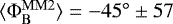 Mathematical equation: $\langle\Phi_{\rm{B}}^{\rm{MM2}}\rangle={-}45^{\circ}\pm57$