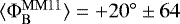 Mathematical equation: $\langle\Phi_{\rm{B}}^{\rm{MM11}}\rangle={+}20^{\circ}\pm64$