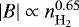 Mathematical equation: $|B|\propto n_{\mathrm{H_2}}^{0.65}$