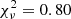 $ {\chi_\nu^2} = 0.80 $