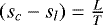 Mathematical equation: $(s_c-s_l) = \frac{L}{T}$