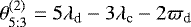 Mathematical equation: $\theta_{5:3}^{(2)} = 5\lambda_{\textrm{d}} - 3\lambda_{\textrm{c}} - 2\varpi_{\textrm{d}}$