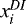 Mathematical equation: $x_i^{DI}$